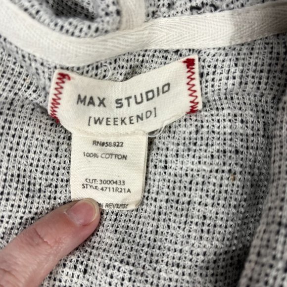 Women's Max Studio Weekend Long Sleeve Hooded Sweater Cardigan, Size Medium - Picture 3 of 3